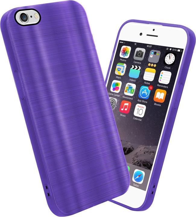 Produktbild Cadorabo Hülle für Apple iPhone 6 / 6S im TPU Brushed Kameraschutz LM160 Style (Apple iPhone 6)