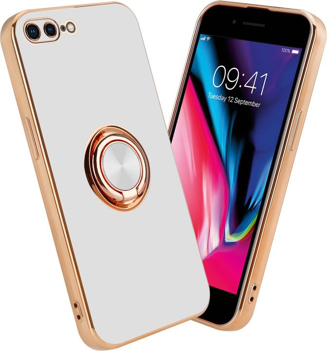 Glossy white - gold