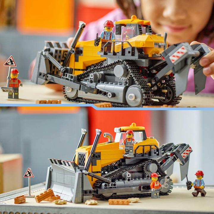 Produktbild LEGO Gelber Bulldozer mit Frontlader (60466, LEGO City)
