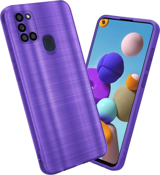 Actual product image Cadorabo Case for Samsung Galaxy A21s in TPU Brushed Camera Protector LM160 Style (Samsung Galaxy A21s)