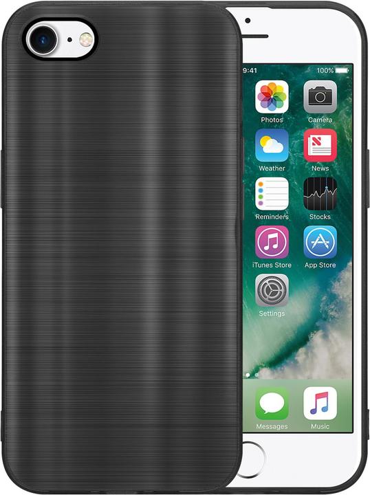 Actual product image Cadorabo Case for Apple iPhone 7 / 7S / 8 / SE 2020 in TPU Brushed Camera Protection LM160 Style (Apple iPhone 7, Apple iPhone SE (2nd Gen))