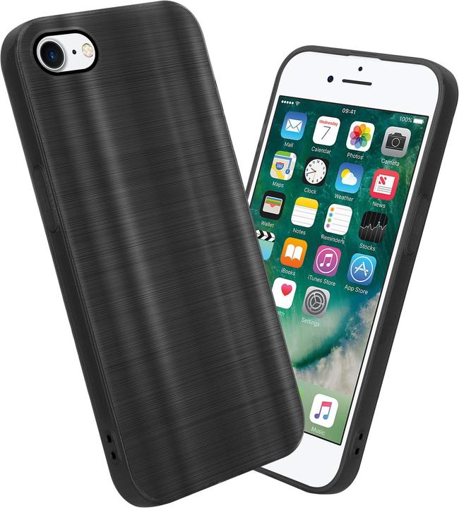 Actual product image Cadorabo Case for Apple iPhone 7 / 7S / 8 / SE 2020 in TPU Brushed Camera Protection LM160 Style (Apple iPhone 7, Apple iPhone SE (2nd Gen))