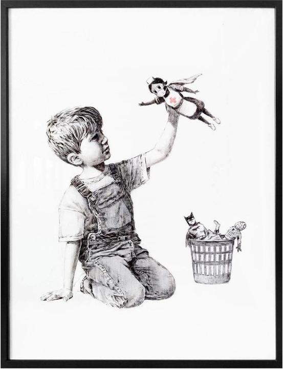 Produktbild Trenddeko Poster Banksy – Real Hero 80 x 100 cm, Papier (80 x 100 cm)