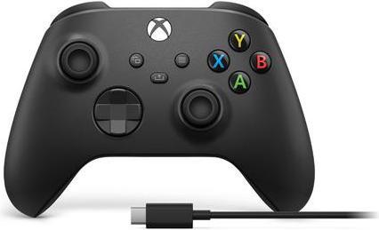 Produktbild Microsoft Xbox Wireless Controller + USB-C Cable Black Gamepad Analogue / Digital PC, Xbox One, Xbox (PC)