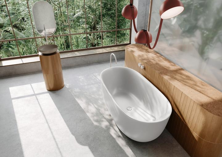 Actual product image Kaldewei MEISTERSTÜCKE OYO DUO Mod. 1051-4034, freestanding bathtub, 1730x820mm, with overflow (92 cm, 76.50 cm)