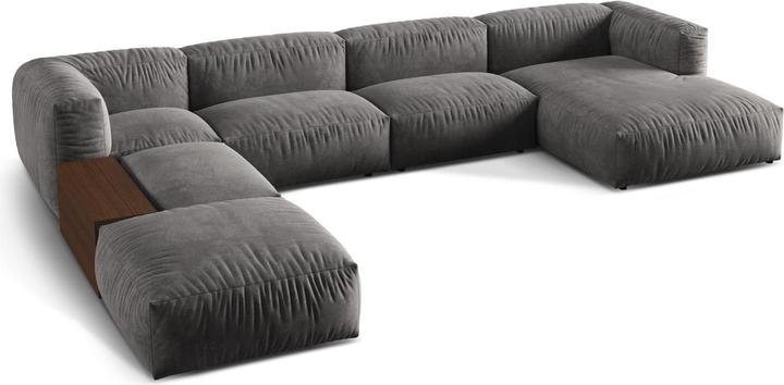 Actual product image Micadoni Modular Panoramic Left Corner Sofa, "Martina", 5 Seats, 406x280x75 Made in Europe (Sofa landscape)