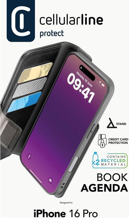 Actual product image Cellularline Book Agenda 2 (Apple iPhone 16 Pro)