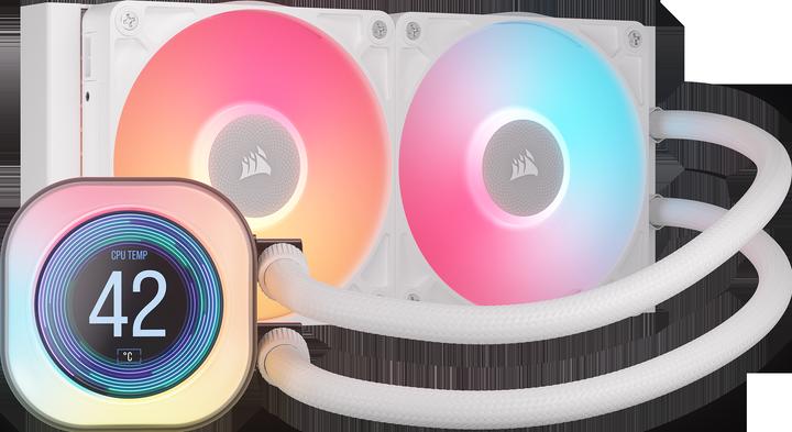 Immagine prodotto Corsair iCUE LINK TITAN 240 RX LCD Bianco AIO, Radiatore da 240 mm, Raffreddatore a liquido per CPU