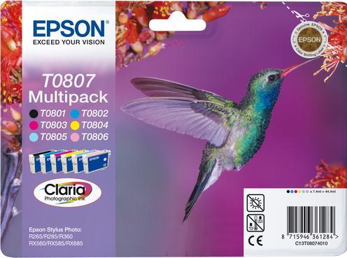 Produktbild Epson T080 Multipack (M, BK, C, Y, LC, LM)