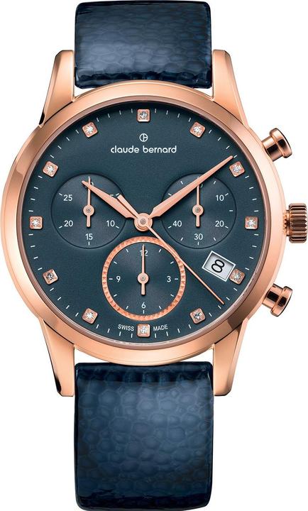 Claude Bernard 10231-37R-BUIPR1 Damenuhr Classic Chronograph 35mm 5ATM