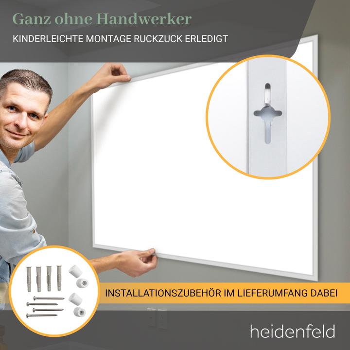 Actual product image Heidenfeld Infrared Heater HF-HP100-2 Infrared Wall Heater Radiator Heating App (300 Watt) (300 W)