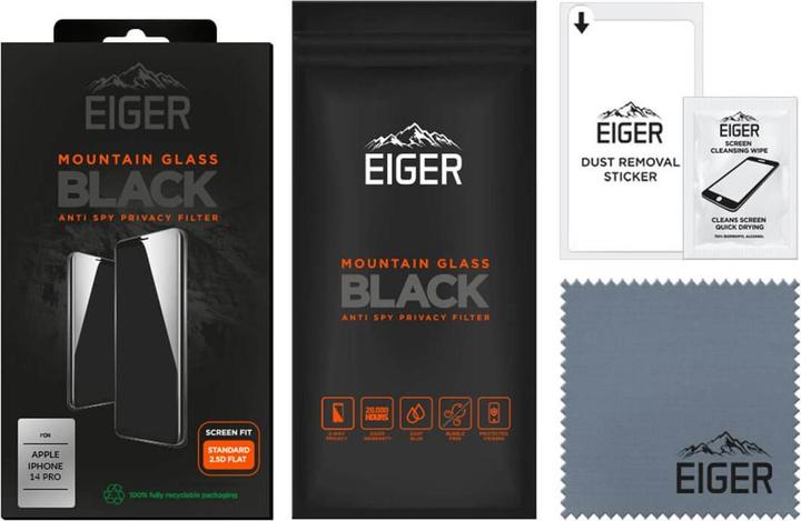 Immagine prodotto Eiger Mountain Glass Black (1 Pezzo/i, Apple iPhone 14 Pro)