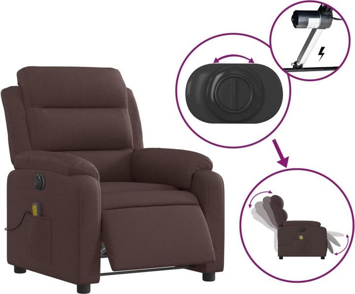 Actual product image VidaXL Massage chair electric fabric