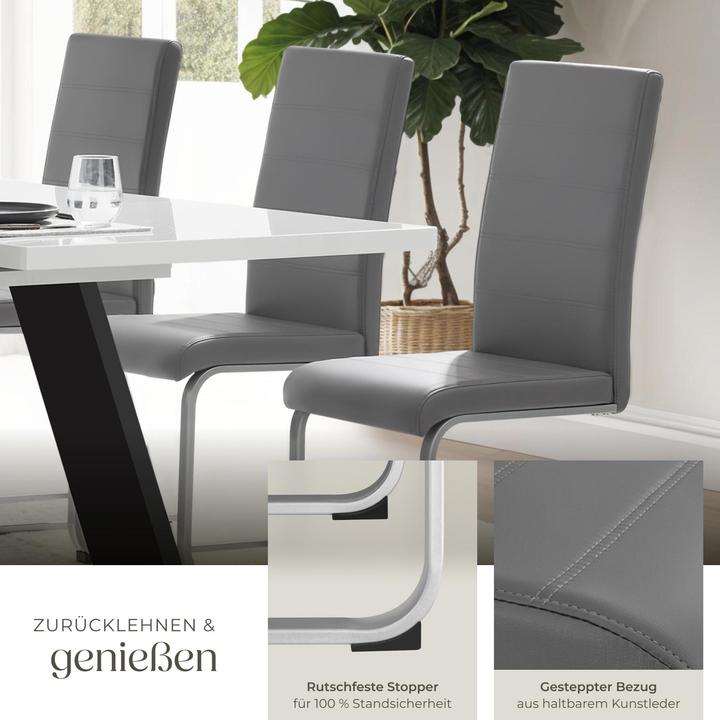 Produktbild tectake 4x Schwingstuhl