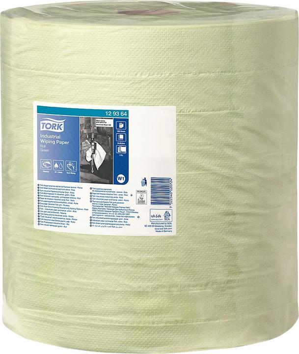 Actual product image Tork Advanced 430 industrial paper wipe, 340 x 370 mm, green (1000 x)