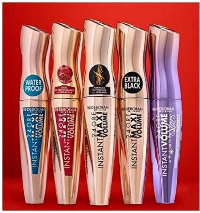 Image du produit Deborah Milano 24Ore Instant Maxi Volume Mascara Waterproof (Noir)
