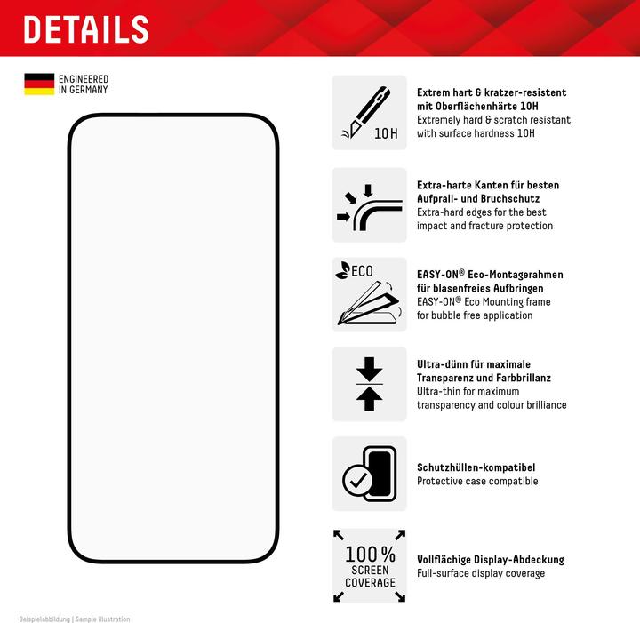 Produktbild Displex 4 in 1 Premium Set (Full Cover Panzerglas, Schutzhülle, Ladegerät, Ladekabel) (1 Stück, Apple iPhone 15 Plus)