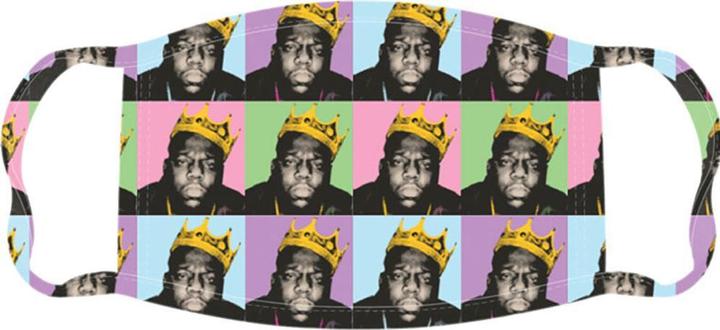 Actual product image Biggie Smalls Unisex Adult Crown Face Mask (1 x)