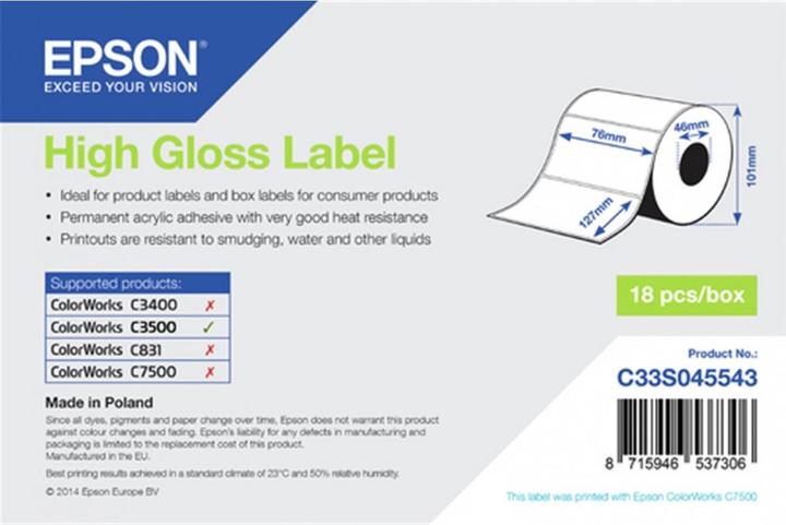 Epson Etichetta lucida 127 mmx 76 mm