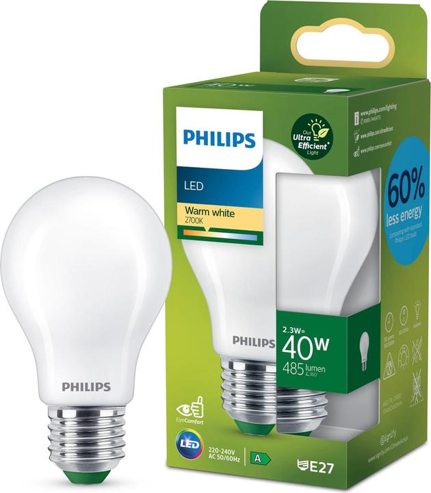 Actual product image Philips LED Classic (E27, 2.30 W, 485 lm, 1 x, A)