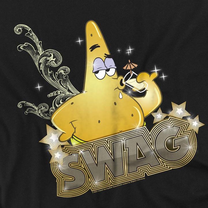 Actual product image Spongebob Squarepants Mens Patrick Has Swag T-Shirt (4XL)