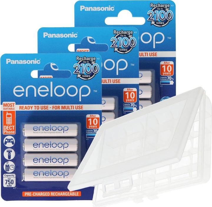 Image du produit Panasonic Piles Eneloop AAA, Micro, avec AccuCell BOX10 (10 pcs, AAA, 800 mAh)