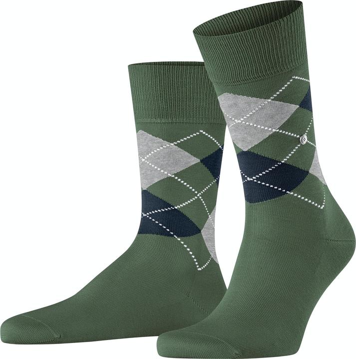 Burlington Socken "Manchester" grün/klein gemustert (Einzelpack, 40 - 46)