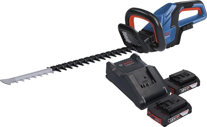 Immagine prodotto Bosch Professional Bosch GHE 18V-60 Tagliasiepi professionale a batteria 18 V 60 cm brushless + 2x batteria (Tagliasiepi a batteria)