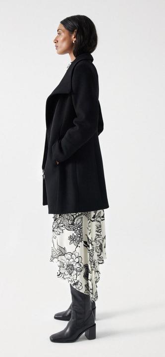 Actual product image Salsa Jeans Wool Coat Wool Coat With Fur Collar (XS)