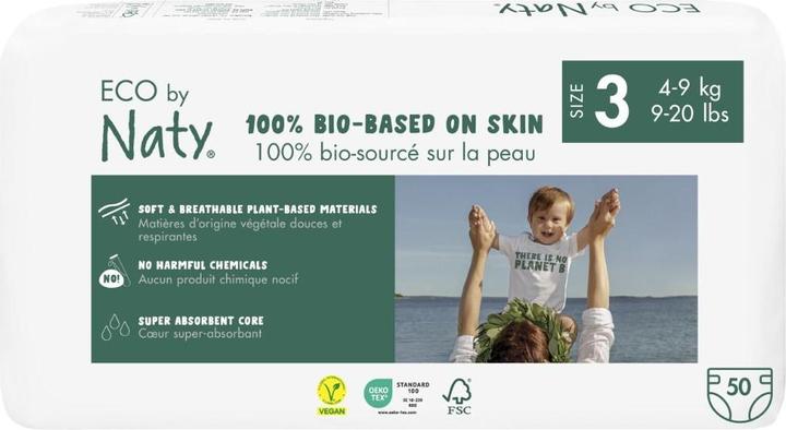 Naty Organic diaper (Size 3, Pack, 50 Piece)