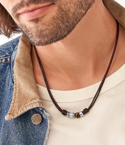 Actual product image Fossil Vintage Casual (18 cm, Stainless steel, Leather)
