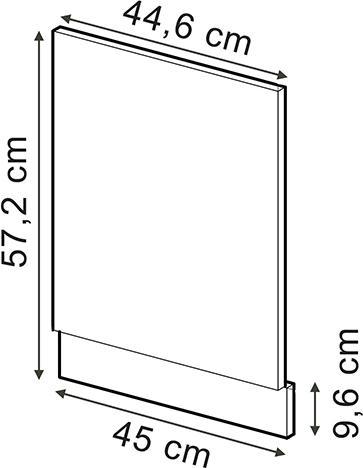 Actual product image Vicco Dishwasher front panel R-Line, Noble gray/Anthracite, 45 cm, WT Marble