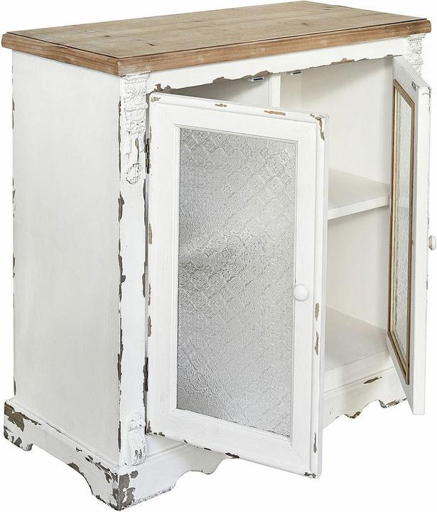 Produktbild Loberon Kommode South Yarmouth antikweiss/braun (80 x 80 x 38 cm)