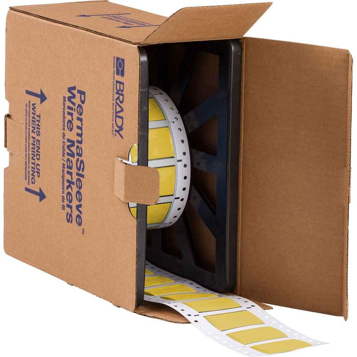 Produktbild Brady HX-750-2-YL, B-7642, Heatex Schrumpfschlauch 2:1, Gelb, 50 x 31,4mm, für Kabeldurchmesser von 9,53 (5.08 cm)
