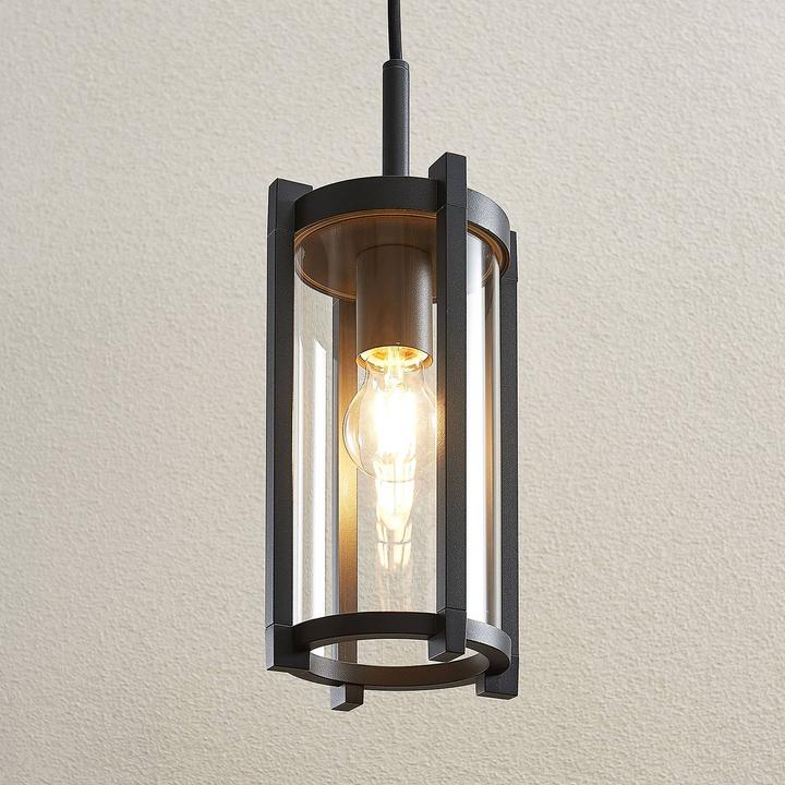 Produktbild Lucande Brienne Aussen Pendelleuchte Graphite (E27, IP54)