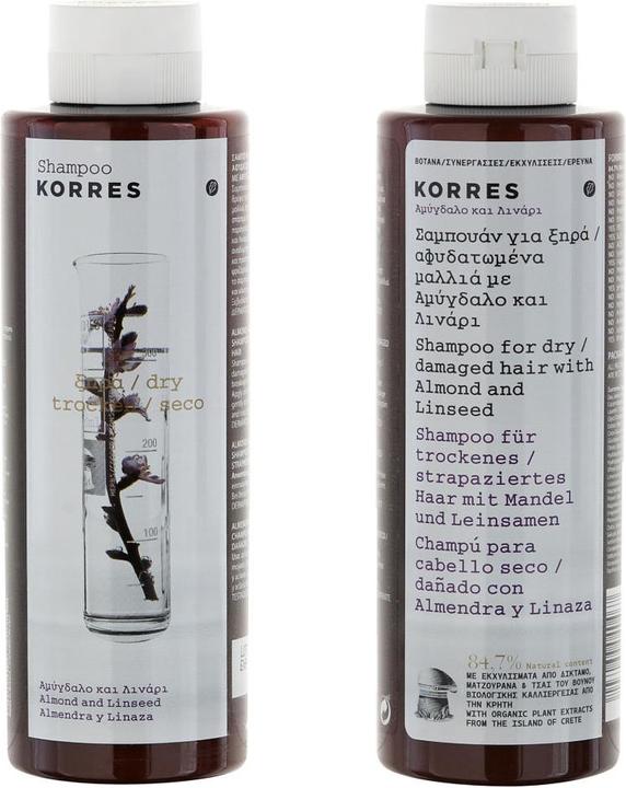 Actual product image Korres Almond & Linseed (250 ml, Liquid shampoo)