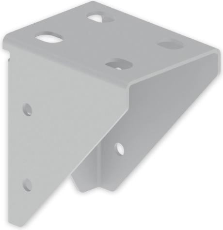 Image du produit Unex 66890 Connecteur Omega perforé gris RAL7030 Acier inoxydable