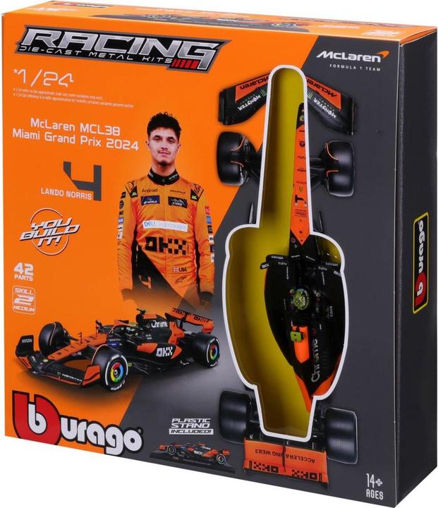 Actual product image Bburago McLaren F1 MCL38 1/24 Kit Norris 2024