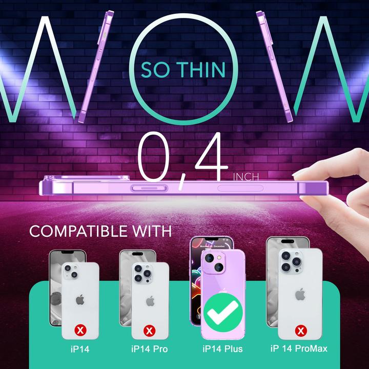 Image du produit Nalia Transparent Transparent Neon Silicone Cover (Apple iPhone 14 Plus)