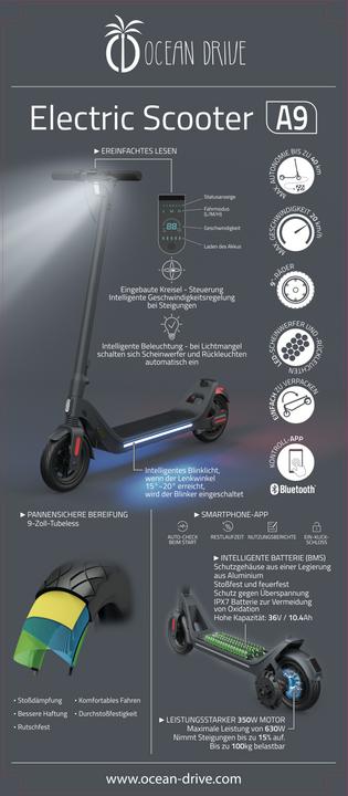 Image du produit Ocean Drive A9 Smart (20 km/h, 40 km, 350 W)
