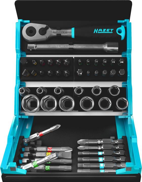 Produktbild HAZET SmartCase Steckschlüssel Satz 2200SC-2 ∙ Sechskant6,3 (1/4 Zoll), Vierkant6,3 mm (1/4 Zoll) ∙… (13 mm, 10  mm, 6 mm, 7 mm, 3 mm, 4 mm, 8 mm, 11 mm, 9 mm, 12 mm, 5 mm, 14 mm)
