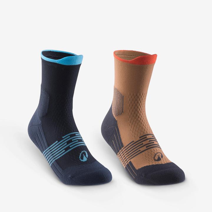 Quechua Wandersocken Kinder halbhoch - Hike 500 braun