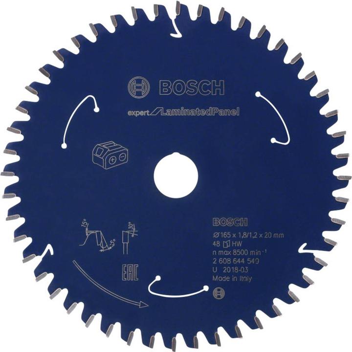 Produktbild Bosch Professional Zubehör Akku-Kreissägeblatt Expert for Laminated Panel, 210 x 2,1/1,4 x 30, 66 Zähne