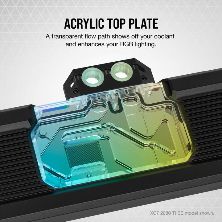 Actual product image Corsair Hydro X Series XG7 RGB 3080 FE GPU Water Block - Acrylic + Nickel