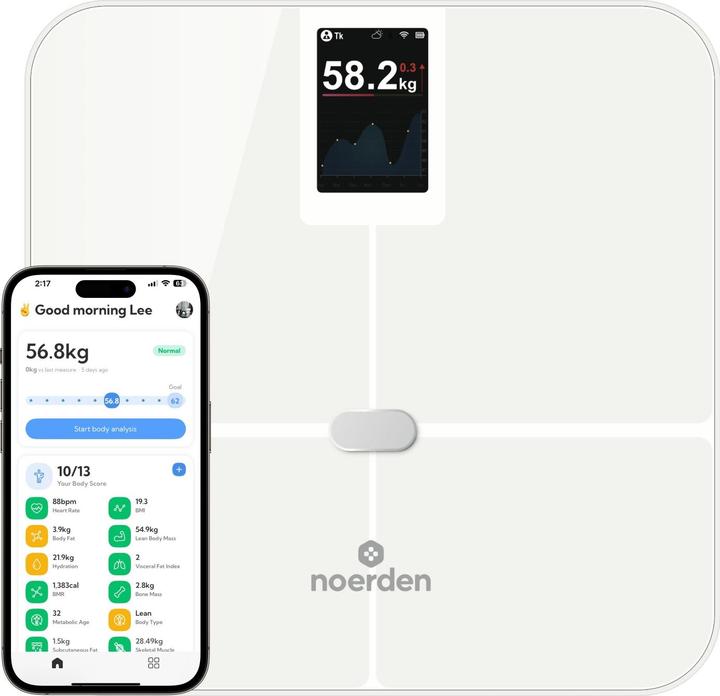 Image du produit Noerden SENSORI+ Smarte Personenwaage Wi-Fi + BT weiss
