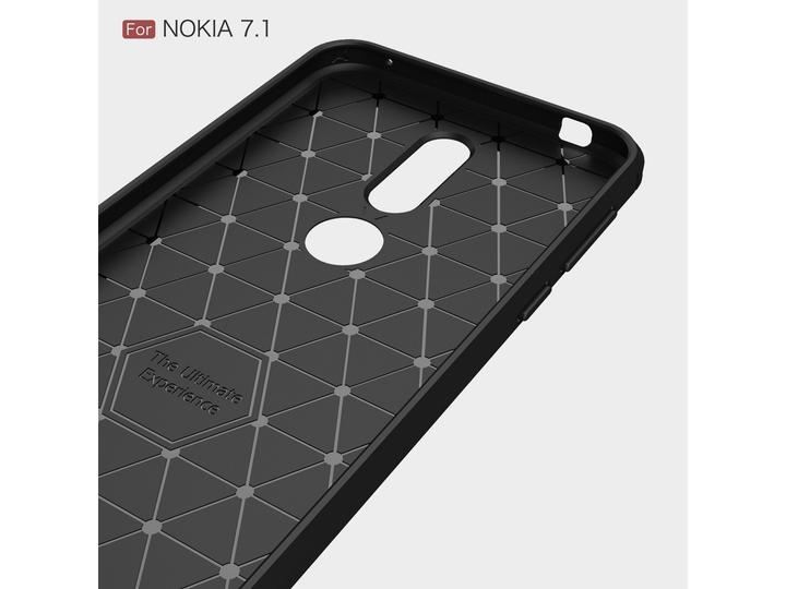 Produktbild Screenguard Nokia 7.1 Hülle Carbon Brushed Soft TPU (Nokia 7.1)