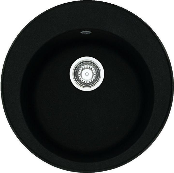 Image du produit Franke Stone lavabo Ronda, ROG 610-41, plug valve, Onyx (Evier encastré, 51 cm, 51 cm)