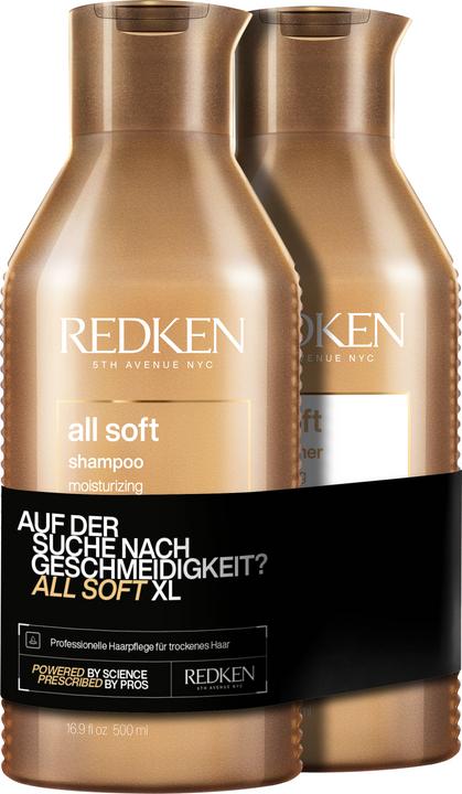 Produktbild Redken All soft Bundle XL Set (500 ml, Flüssiges Shampoo)