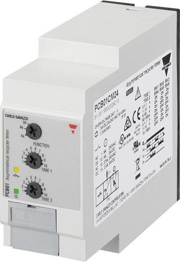 Actual product image Carlo Gavazzi Asymmetrisk taktgiver, Pause eller pulsstart, 2CO potentialfri 8A, 250VAC, spolespaendi