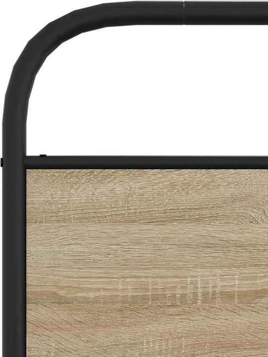 Produktbild VidaXL Bettgestell ohne Matratze 100x190 cm Räuchereiche Holzwerkstoff (100 x 190 cm)